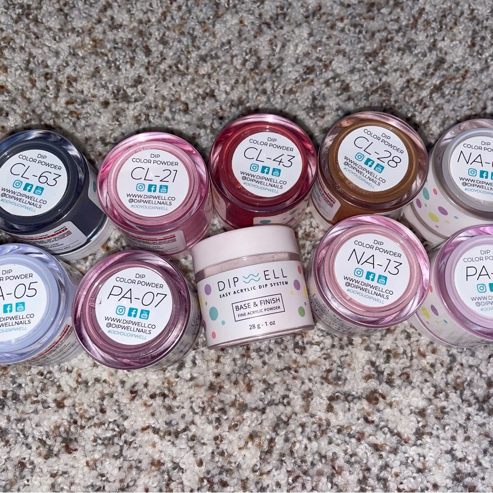 Dipwell Nail Dipping Powder Set - 9 colors
